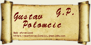 Gustav Polomčić vizit kartica